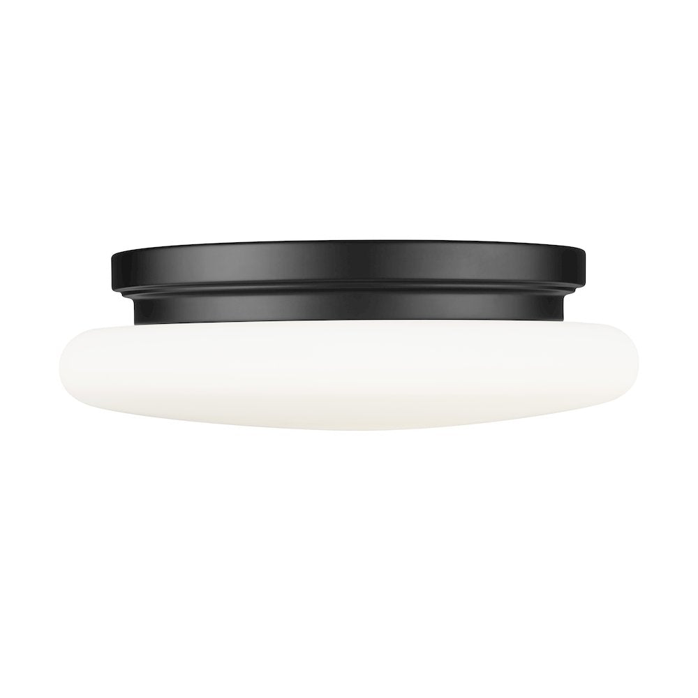 Soleil 1 Light Matte Black Flush Mount