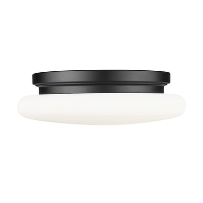 Soleil 1 Light Matte Black Flush Mount