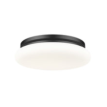 Soleil 1 Light Matte Black Flush Mount