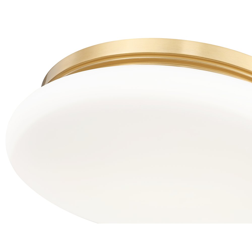 Soleil 1 Light Modern Gold Flush Mount