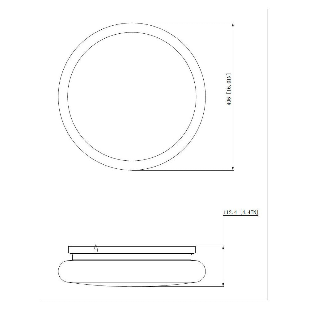 Soleil 1 Light Modern Gold Flush Mount