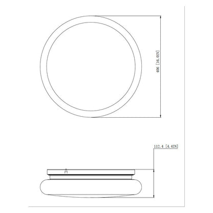Soleil 1 Light Modern Gold Flush Mount