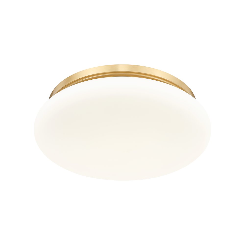 Soleil 1 Light Modern Gold Flush Mount
