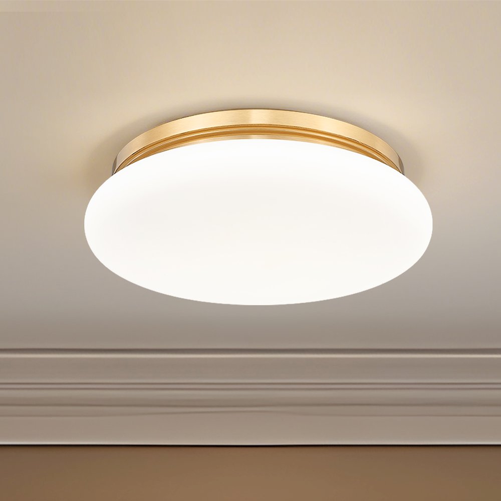 Soleil 1 Light Modern Gold Flush Mount