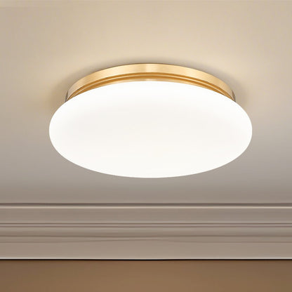 Soleil 1 Light Modern Gold Flush Mount