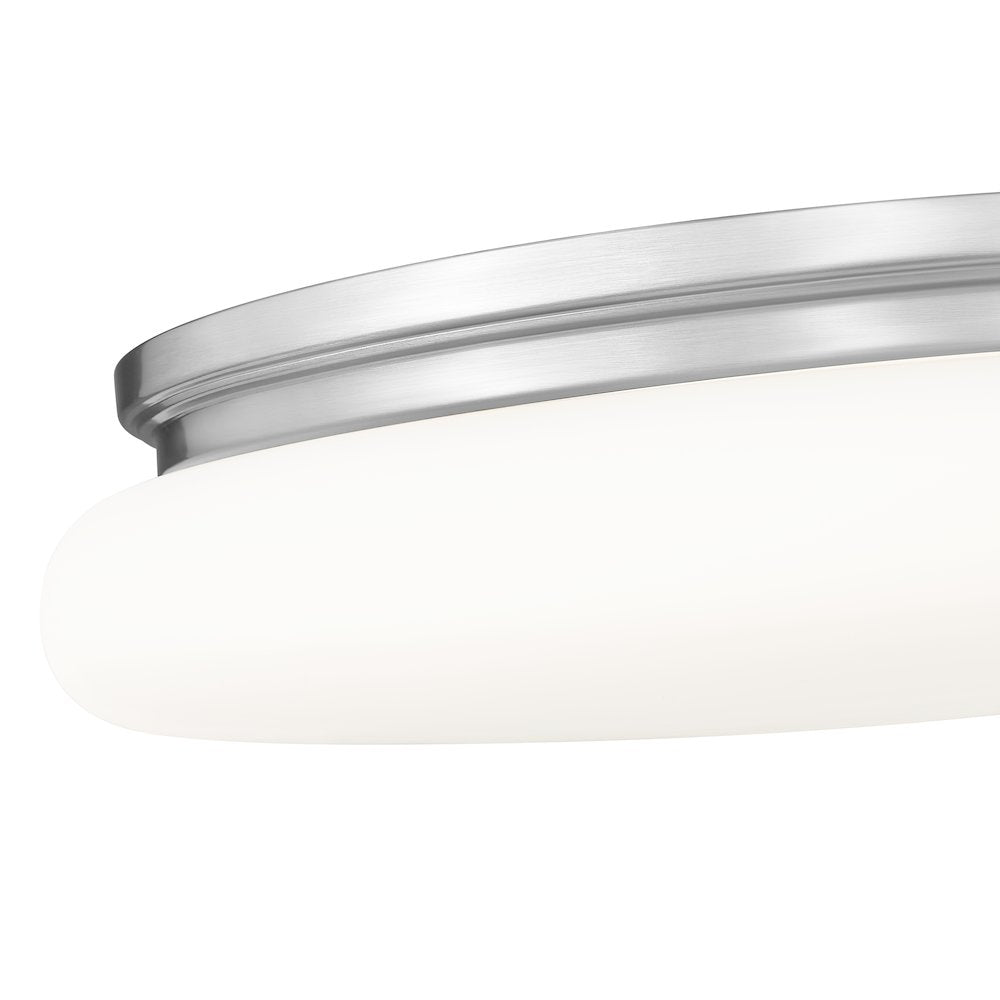 Soleil 1 Light Brushed Nickel Flush Mount