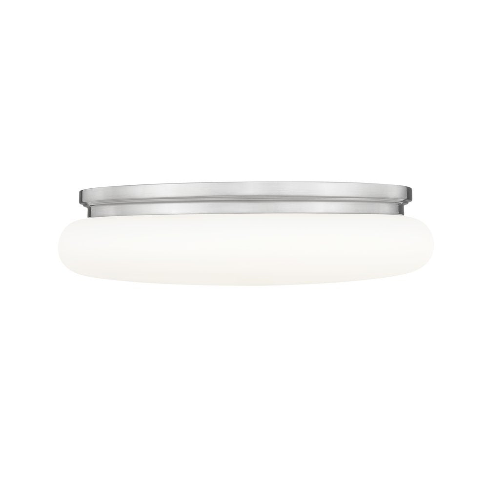 Soleil 1 Light Brushed Nickel Flush Mount