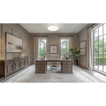 Soleil 1 Light Brushed Nickel Flush Mount