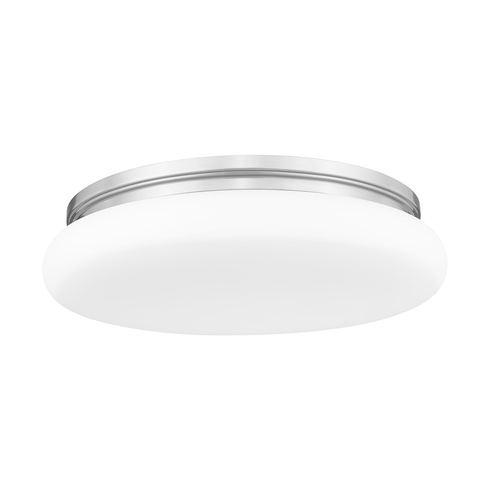 Soleil 1 Light Brushed Nickel Flush Mount