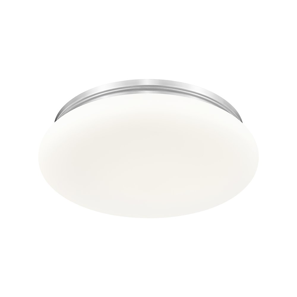 Soleil 1 Light Brushed Nickel Flush Mount