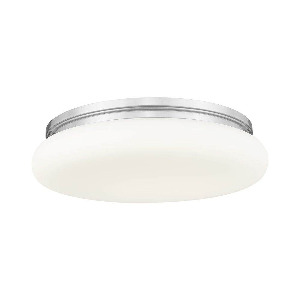 Soleil 1 Light Brushed Nickel Flush Mount
