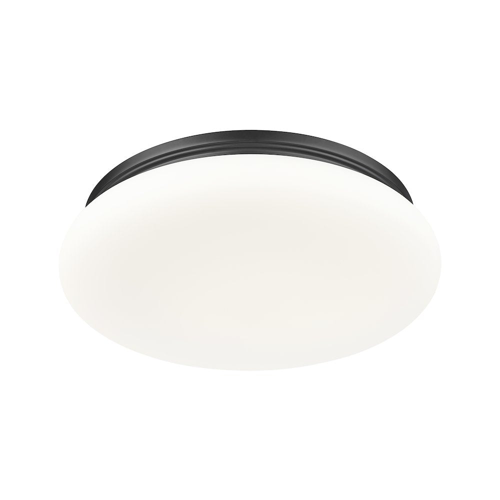Soleil 1 Light Matte Black Flush Mount