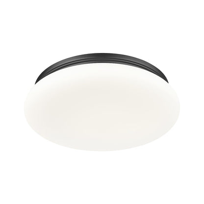 Soleil 1 Light Matte Black Flush Mount