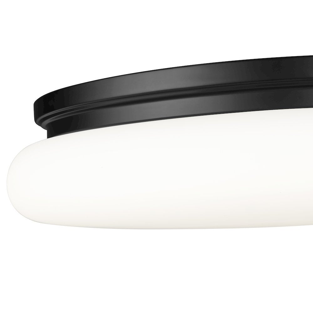 Soleil 1 Light Matte Black Flush Mount