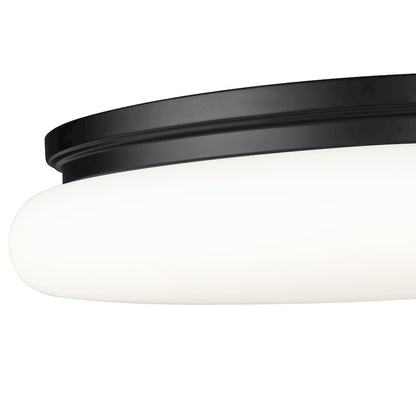 Soleil 1 Light Matte Black Flush Mount
