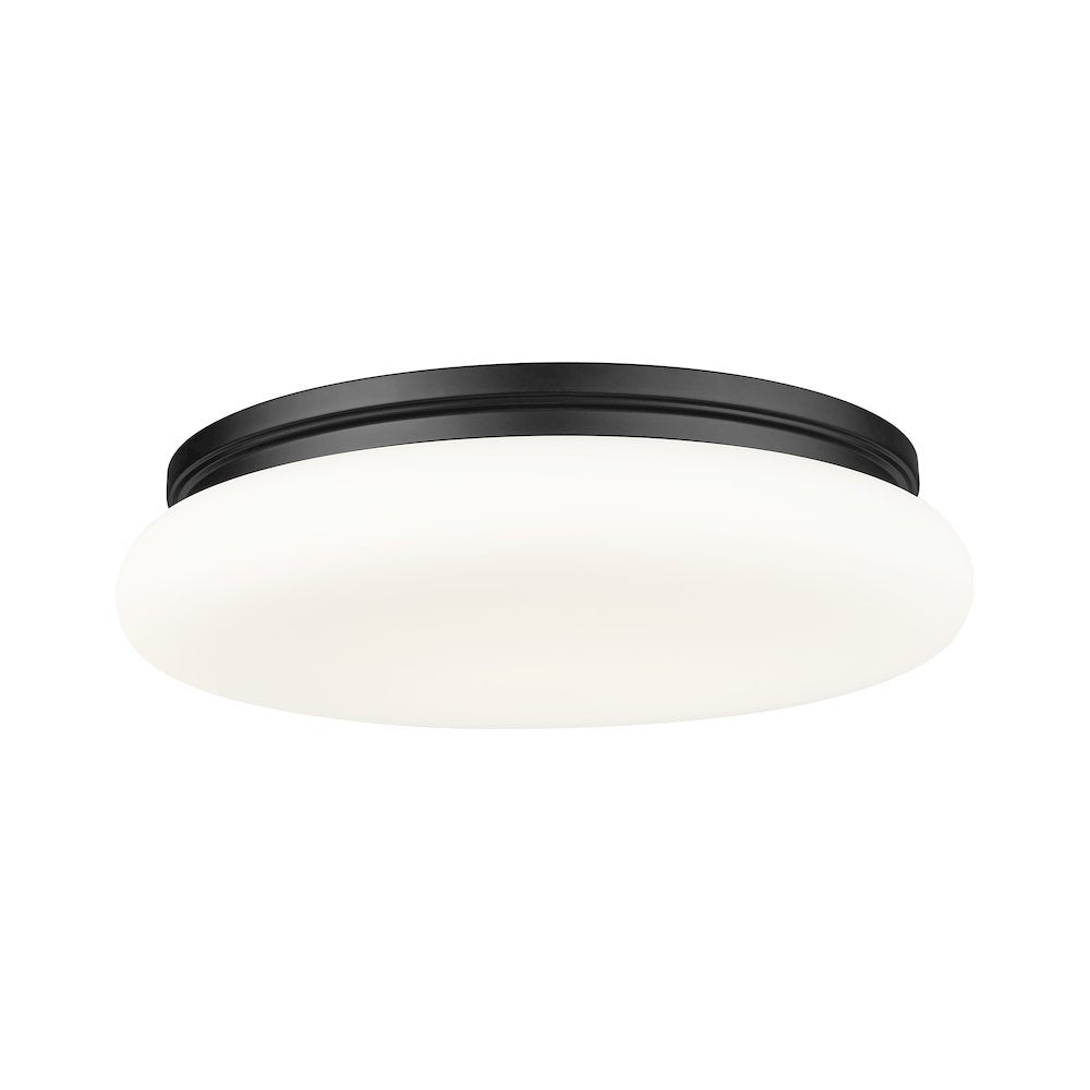 Soleil 1 Light Matte Black Flush Mount