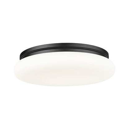 Soleil 1 Light Matte Black Flush Mount