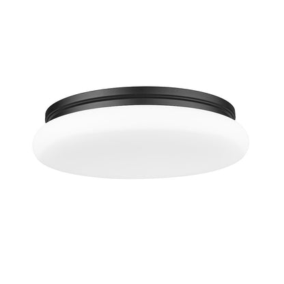 Soleil 1 Light Matte Black Flush Mount