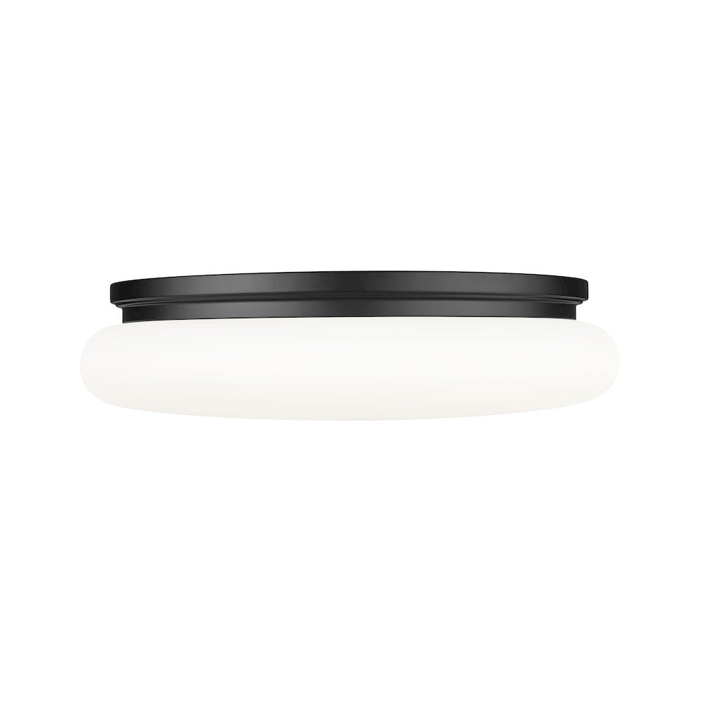 Soleil 1 Light Matte Black Flush Mount
