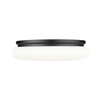 Soleil 1 Light Matte Black Flush Mount