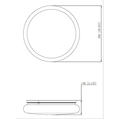 Soleil 1 Light Matte Black Flush Mount