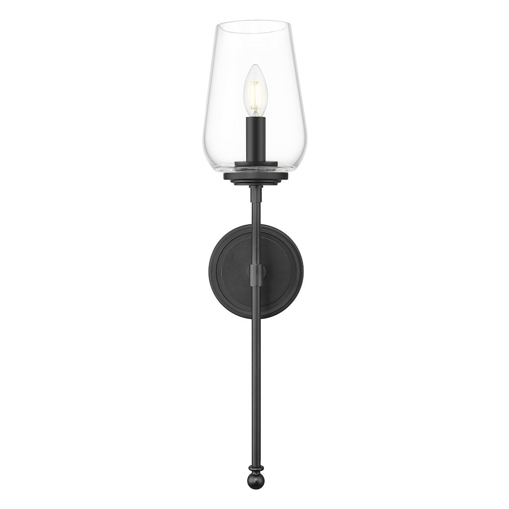 Z-Lite 1 Light Wall Sconce, Matte Black
