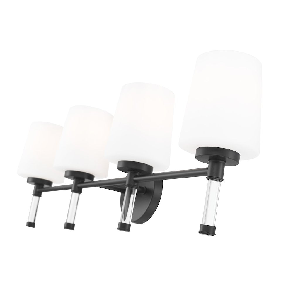 Z-Lite 4 Light Vanity, Matte Black