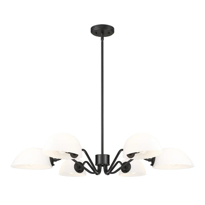 Z-Lite 6 Light Chandelier, Matte Black