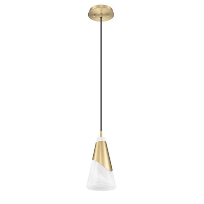 Z-Lite Aimie 1 Light Pendant, Modern Gold