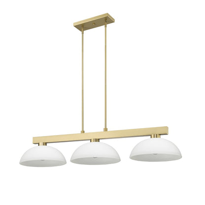 Z-Lite Cobalt 3 Light Billiard, Steel Frame, Matte Opal Shade Color