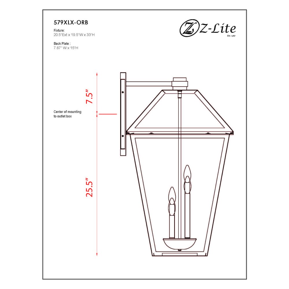 Z-Lite 4 Light Outdoor Wall Light