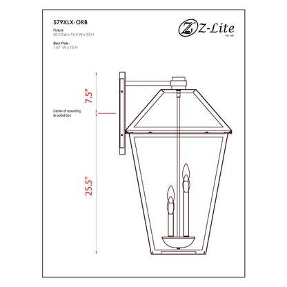 Z-Lite 4 Light Outdoor Wall Light