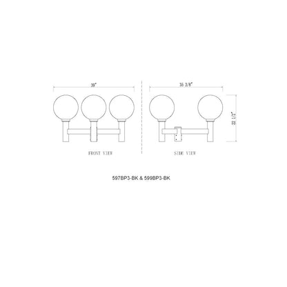 Z-Lite 3 Light Outdoor Post Mount Fixture
