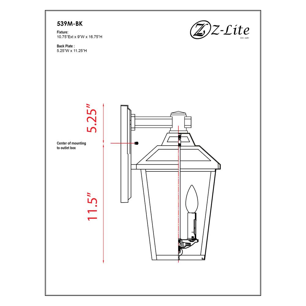 Z-Lite 3 Light Outdoor Wall Light