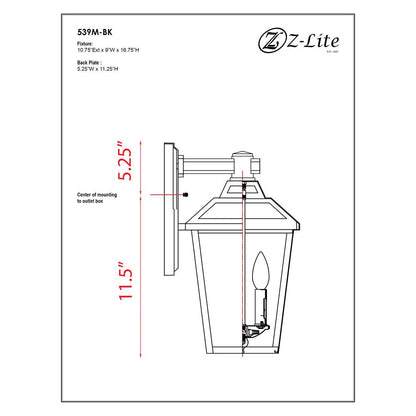 Z-Lite 3 Light Outdoor Wall Light