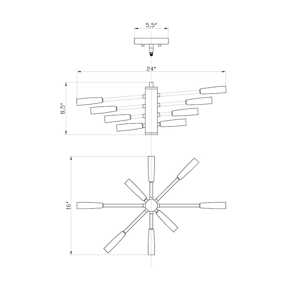 Z-Lite 8 Light Chandelier