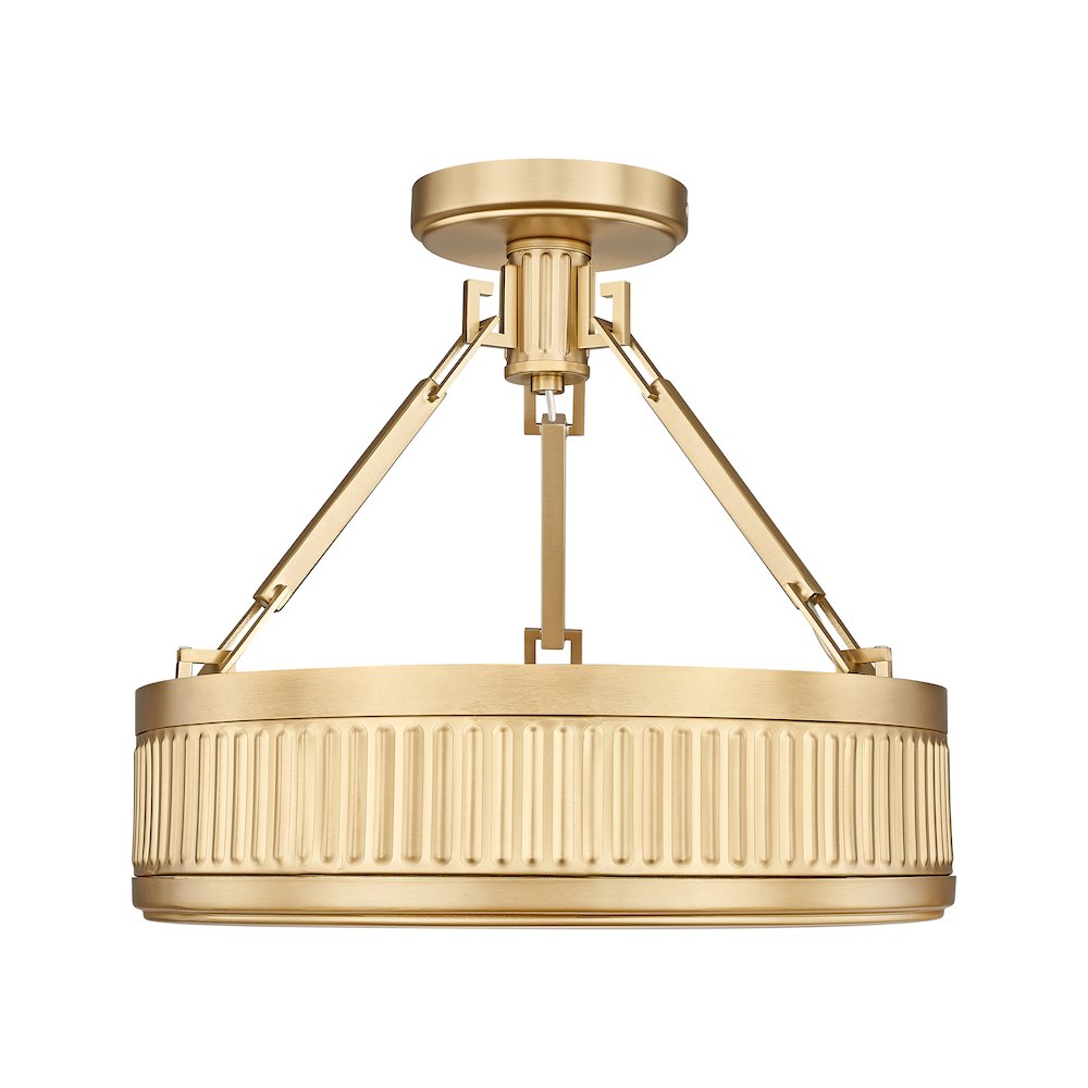 Z-Lite 1 Light Semi Flush Mount, Modern Gold