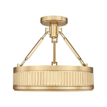 Z-Lite 1 Light Semi Flush Mount, Modern Gold