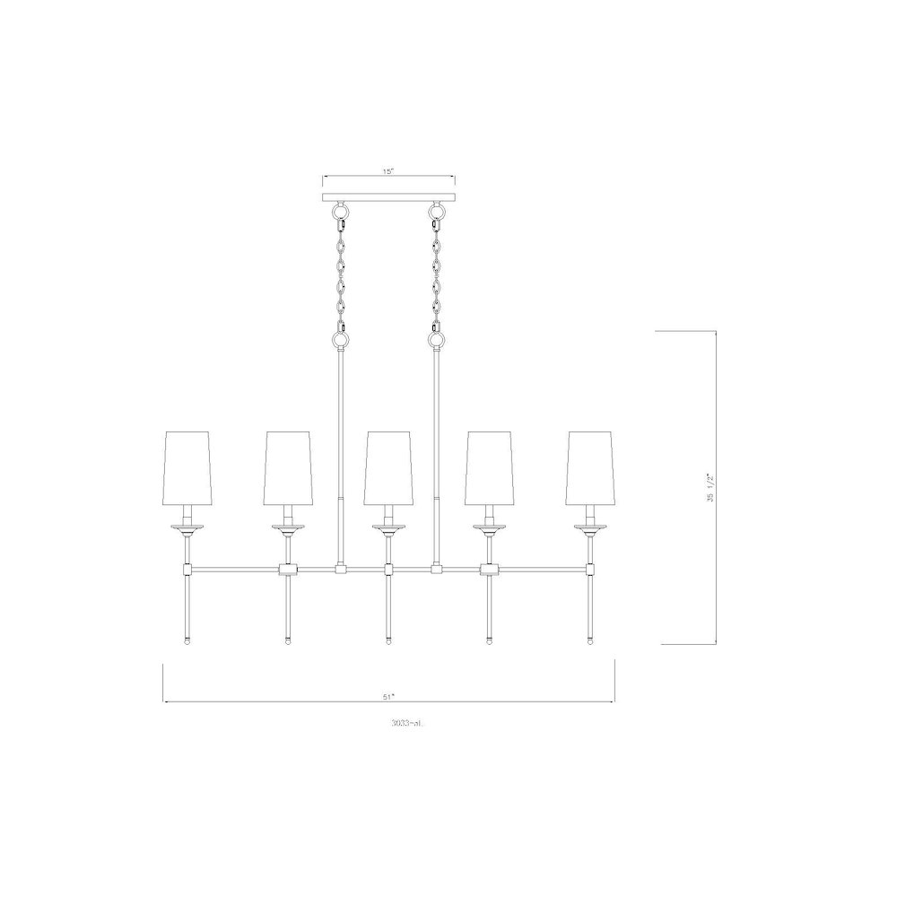 Z-Lite 5 Light Linear Chandelier