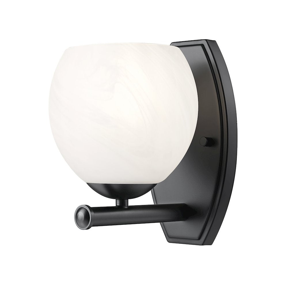 Z-Lite 1 Light Wall Sconce, Matte Black