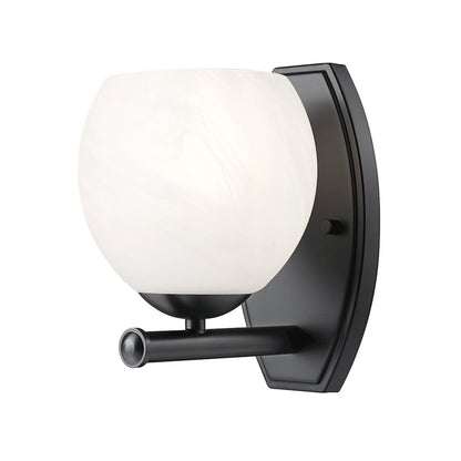 Z-Lite 1 Light Wall Sconce, Matte Black