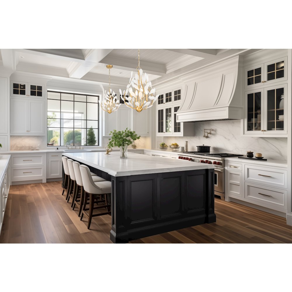 Z-Lite 4 Light Chandelier, Modern Gold