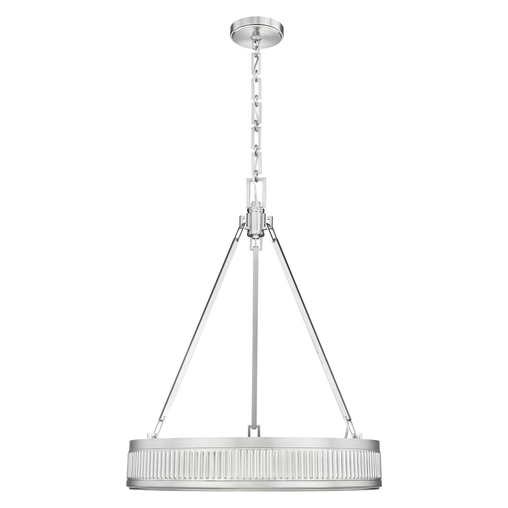 Z-Lite 3 Light Pendant, Satin Nickel