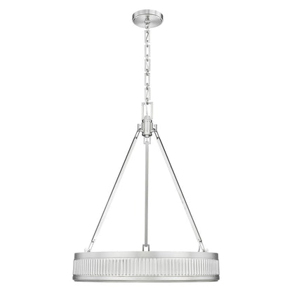 Z-Lite 3 Light Pendant, Satin Nickel