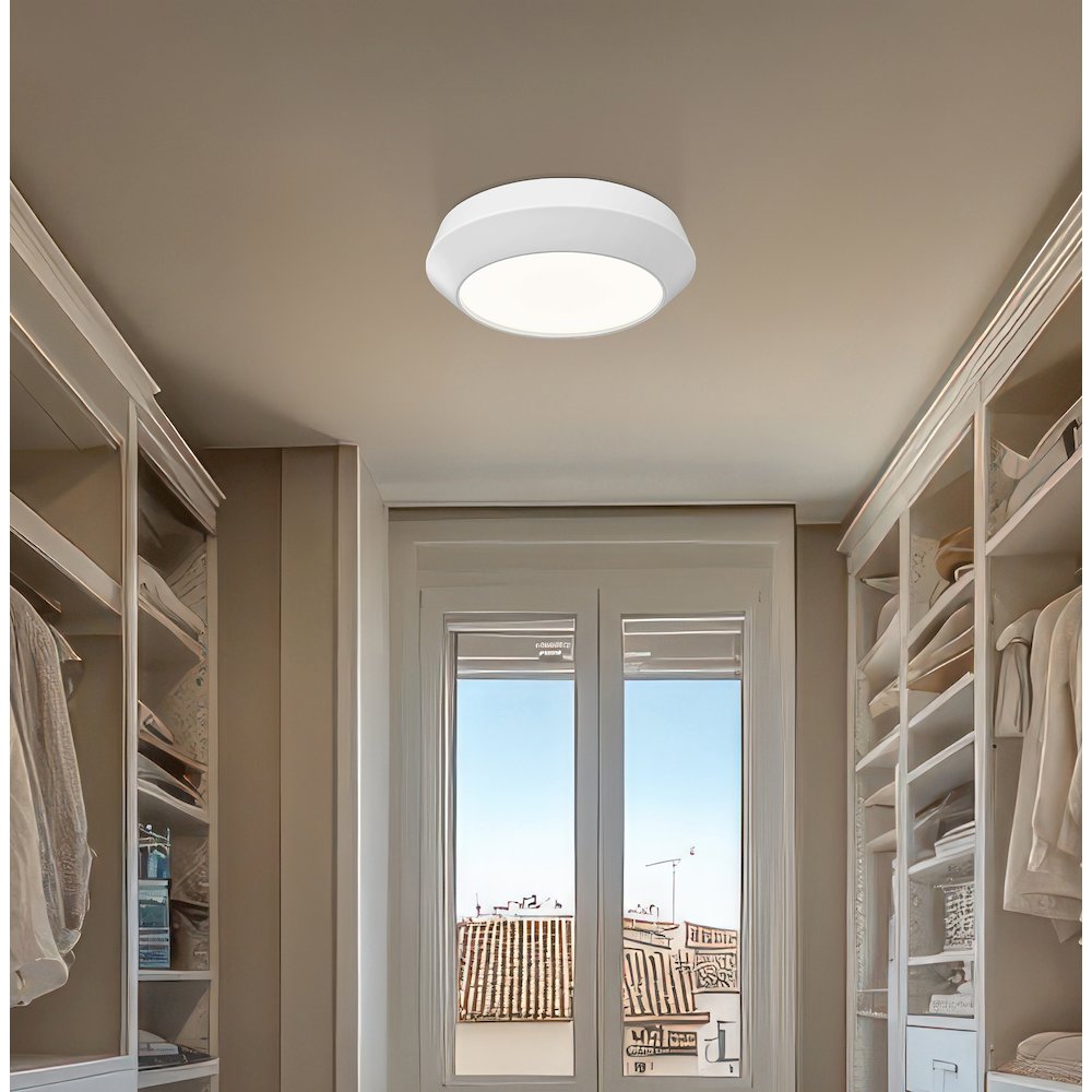 Z-Lite 1 Light Flush Mount, Matte White