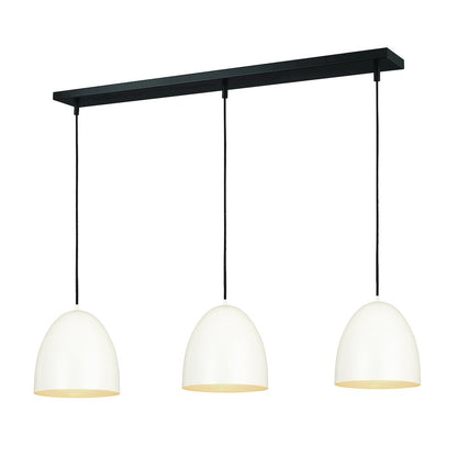 Z-Lite 3 Light Pendant, Satin White Frame Finish
