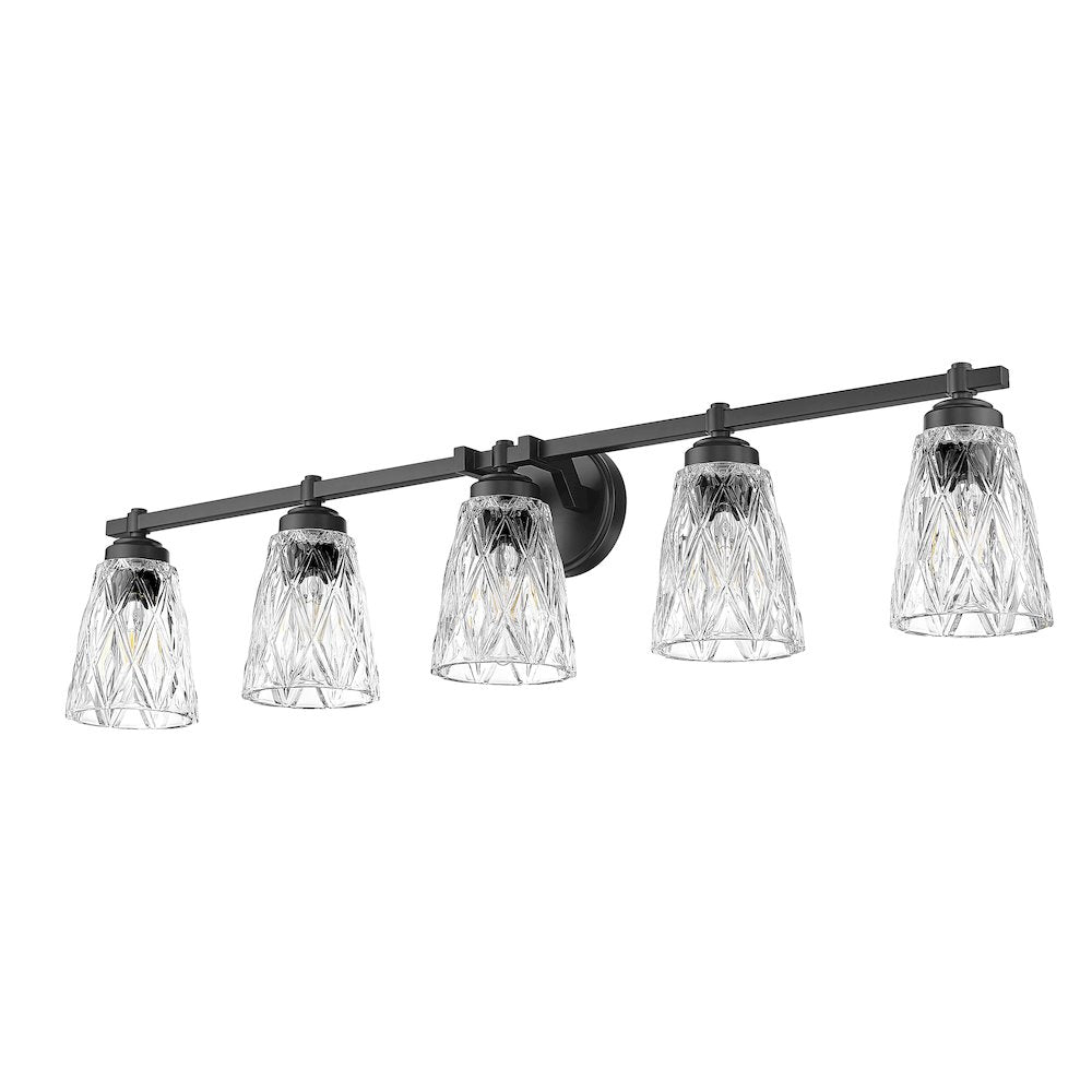 Z-Lite 5 Light Vanity, Matte Black