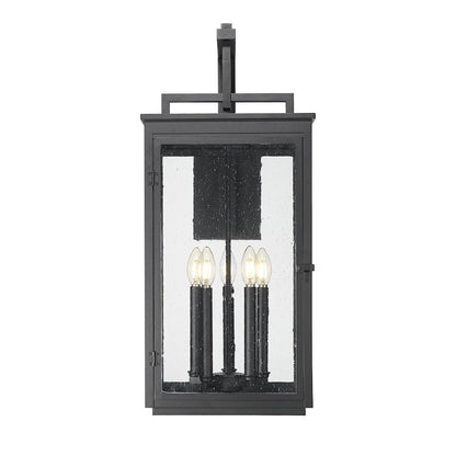 Z-Lite Hartwell 5 Light Outdoor Wall Light in Sand Black color, Aluminum frame