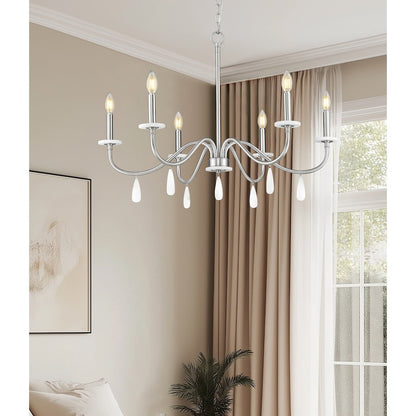 Z-Lite 6 Light Chandelier, Brushed Nickel