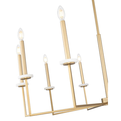 Z-Lite 10 Light Chandelier, Mordern Gold